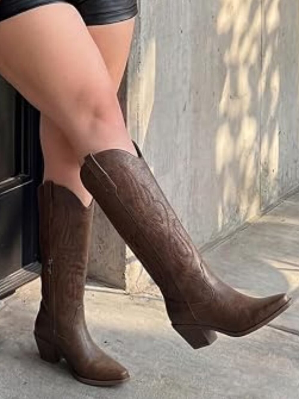 Cowboy Boots for Women - Knee High Wide Calf Cowgirl Boots